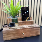 Personalised Important Things Watch And Tech Stand With Drawer
