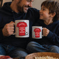 Personalised Daddy And Me Watching Football Mugs