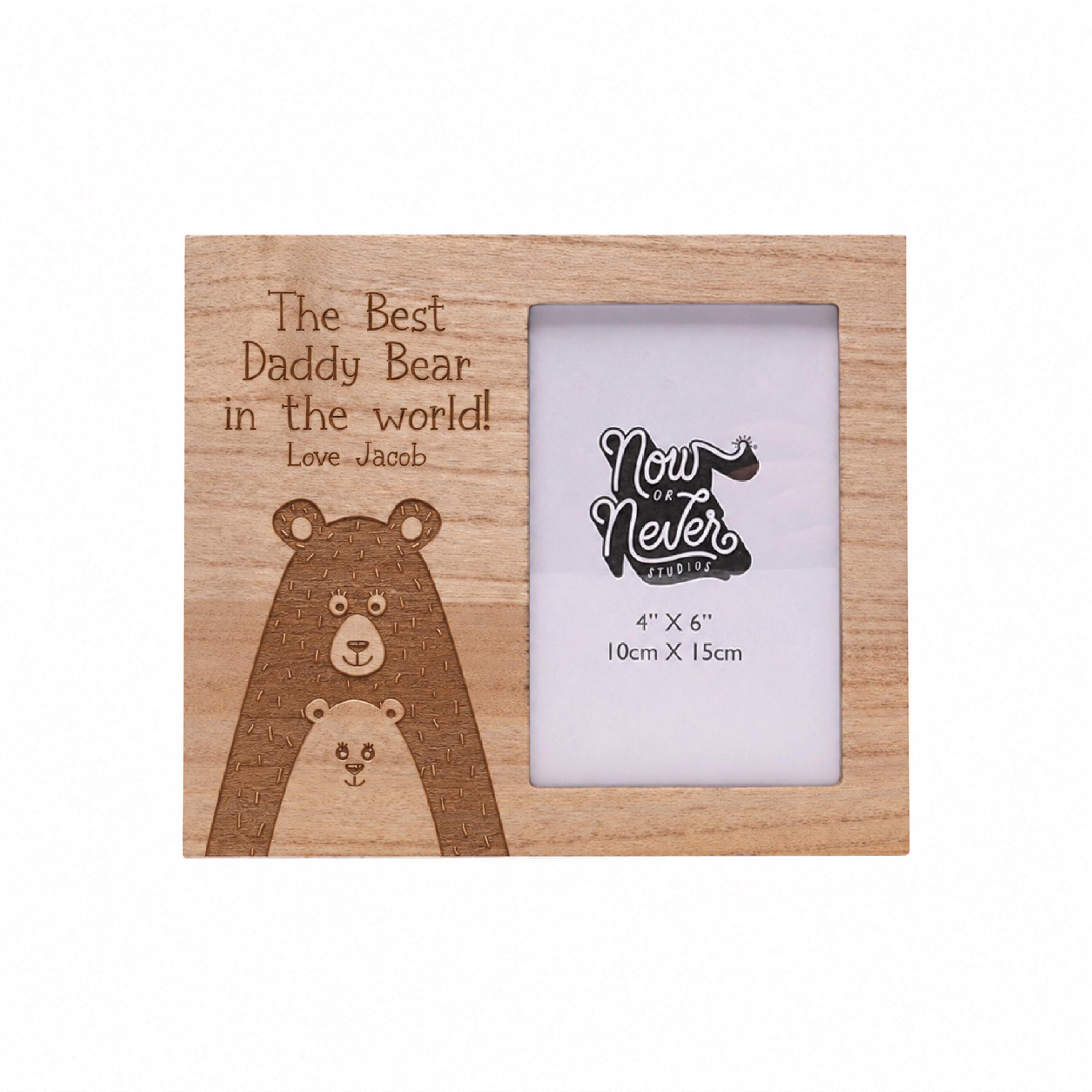 Personalised Daddy Bear Photo Frame