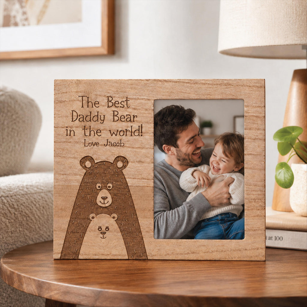 Personalised Daddy Bear Photo Frame