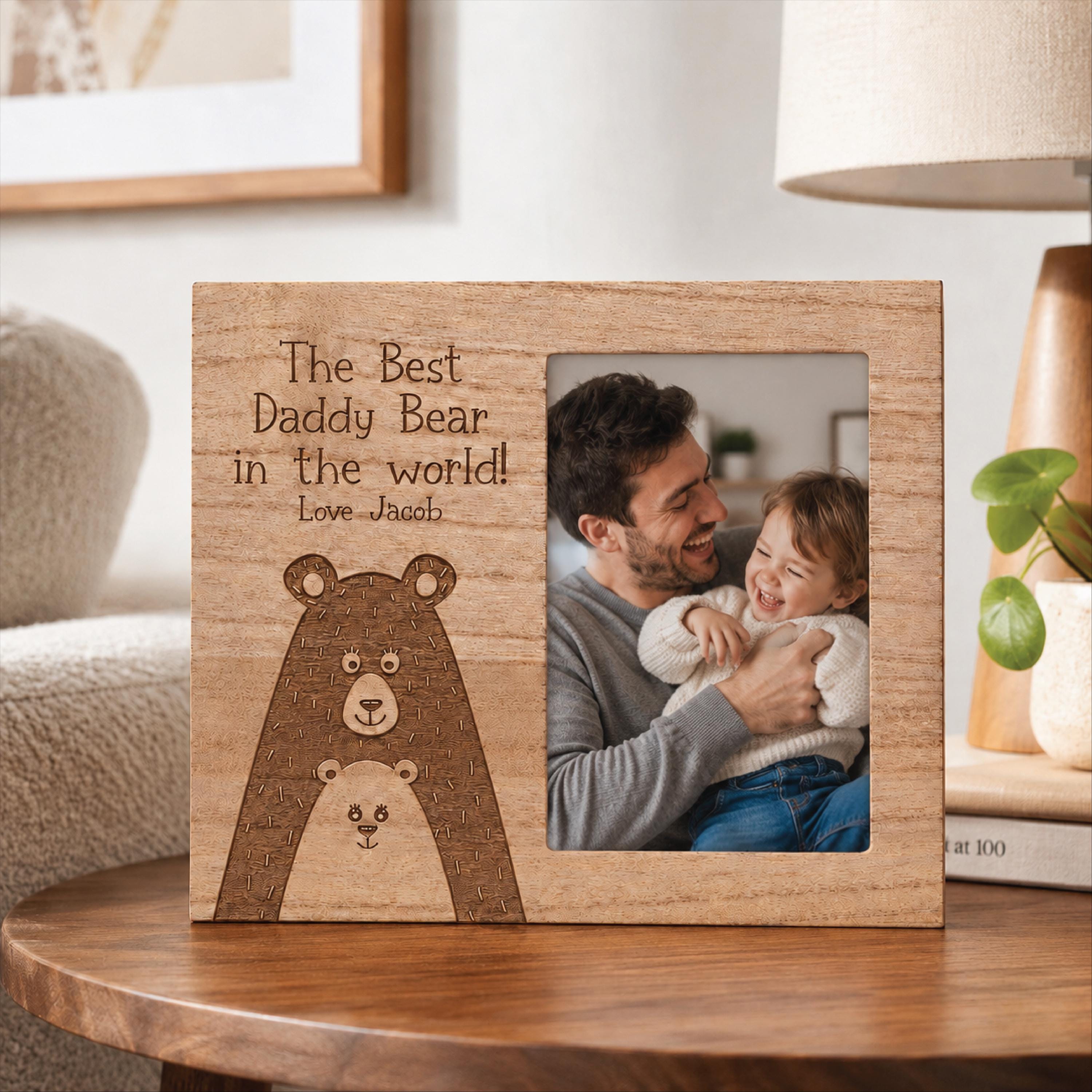 Personalised Daddy Bear Photo Frame