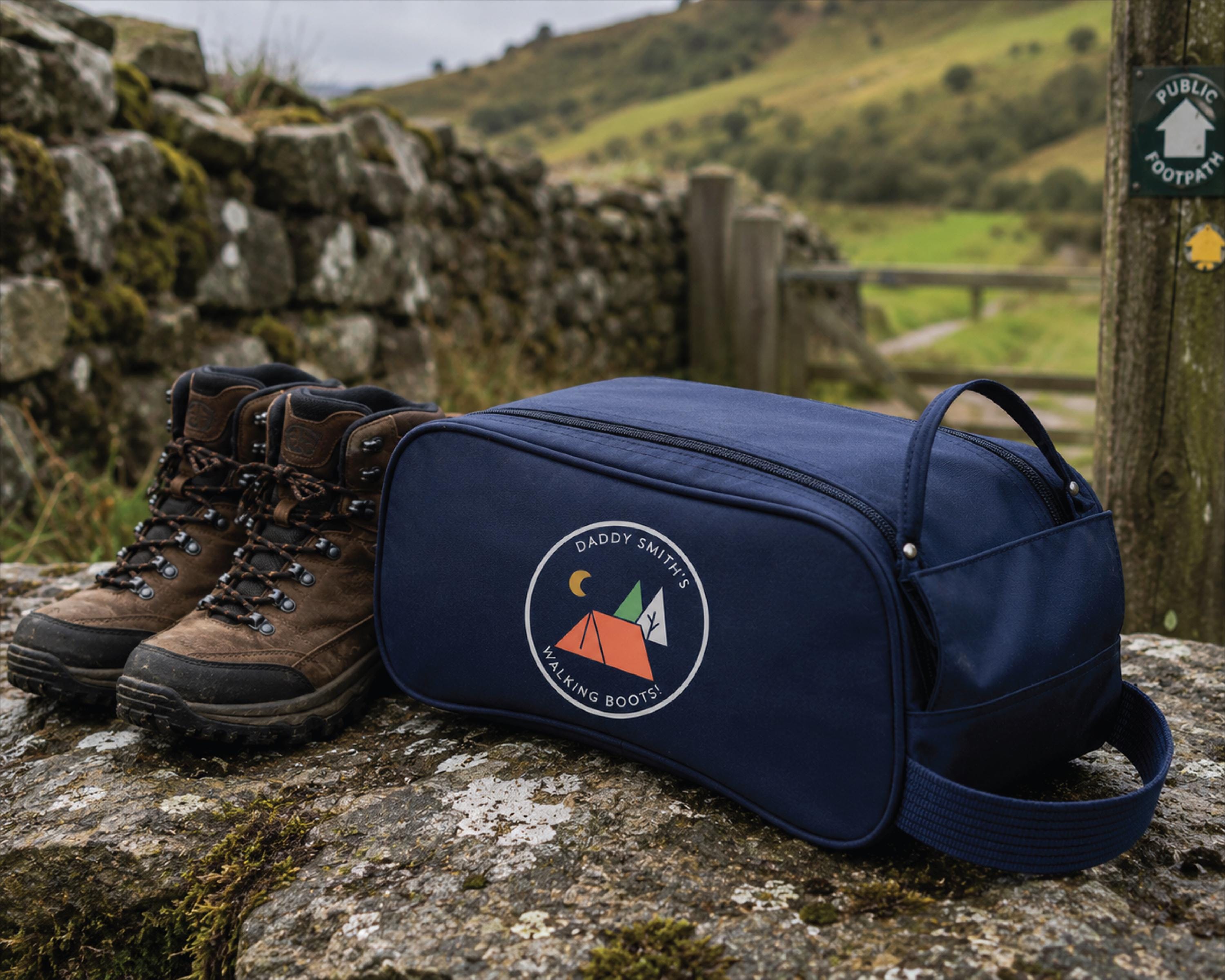 Personalised Walking Boots Boot Bag