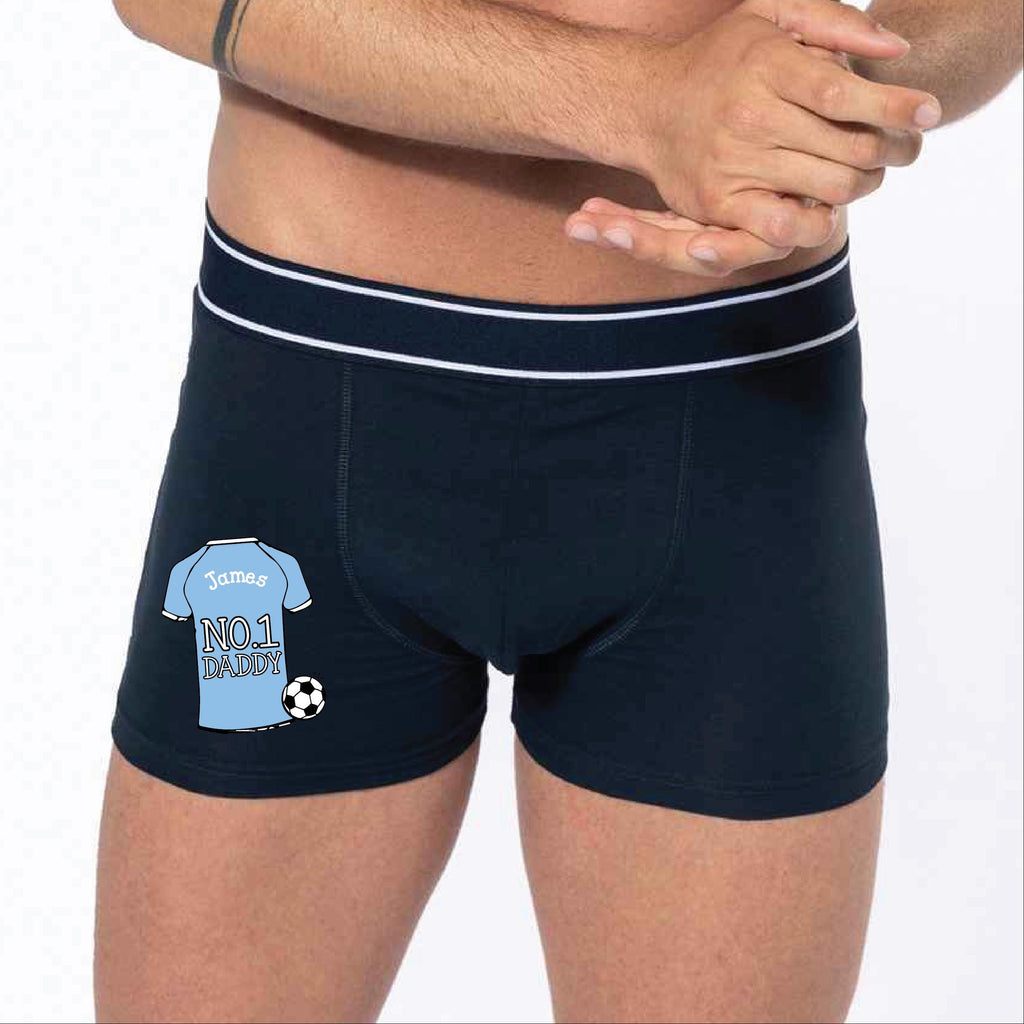 Personalised No.One Dad Football Underwear