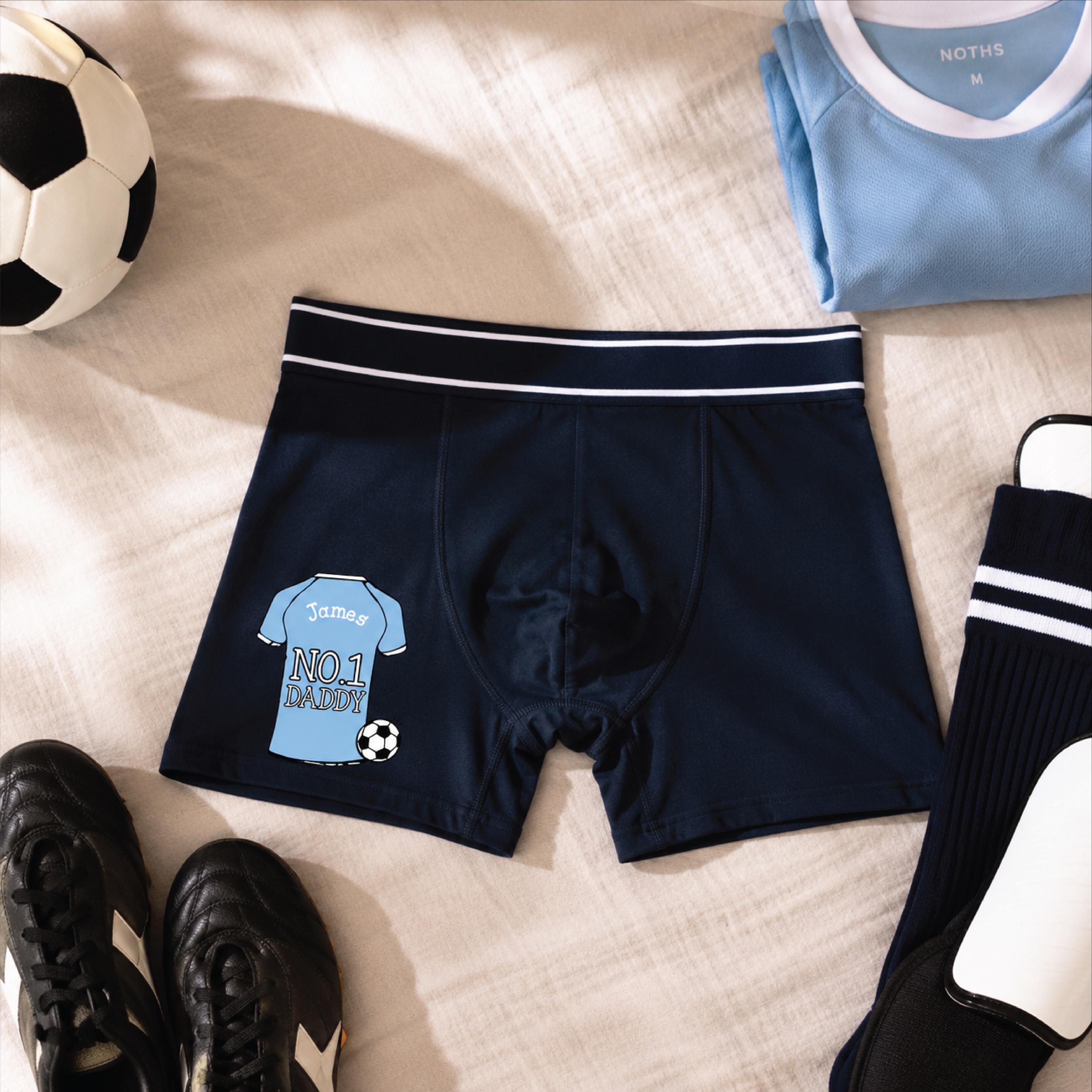 Personalised No.One Dad Football Underwear