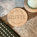Personalised Name And Drink Wooden Coaster