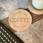 Personalised Name And Drink Wooden Coaster
