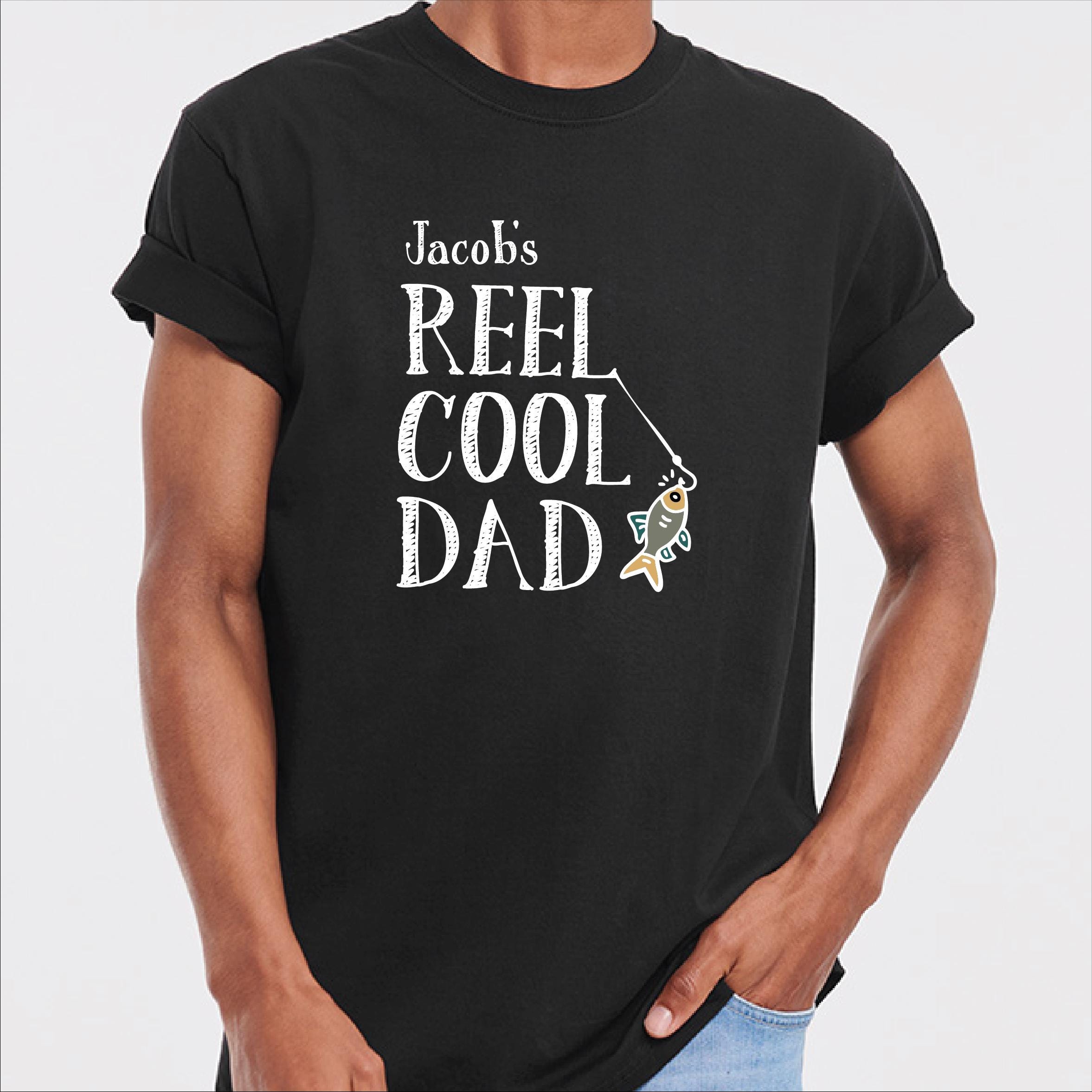 Personalised Reel Cool Dad Fishing T Shirt