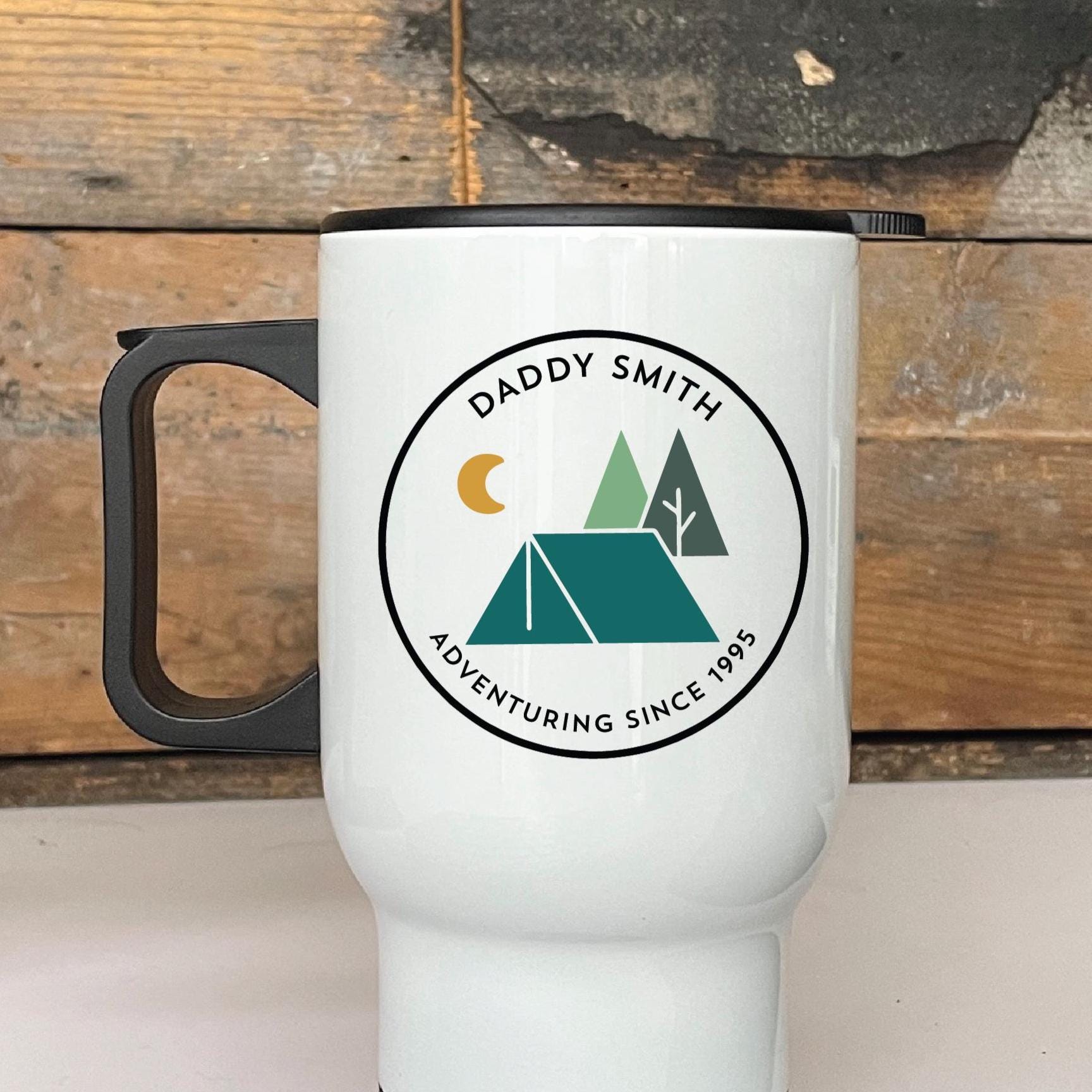 Personalised Adventuring Dad Travel Mug