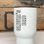 Personalised Varsity Style Dad Travel Mug