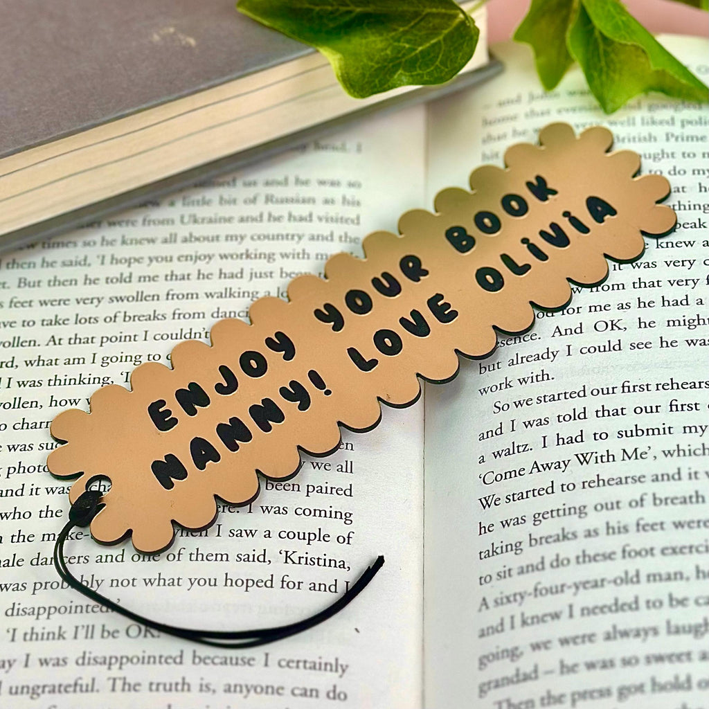 Wavy Personalised Bookmark