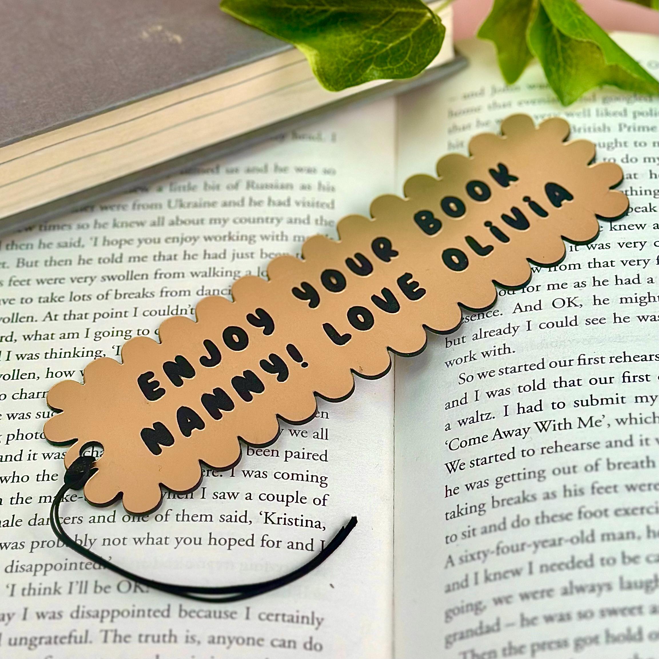 Wavy Personalised Bookmark