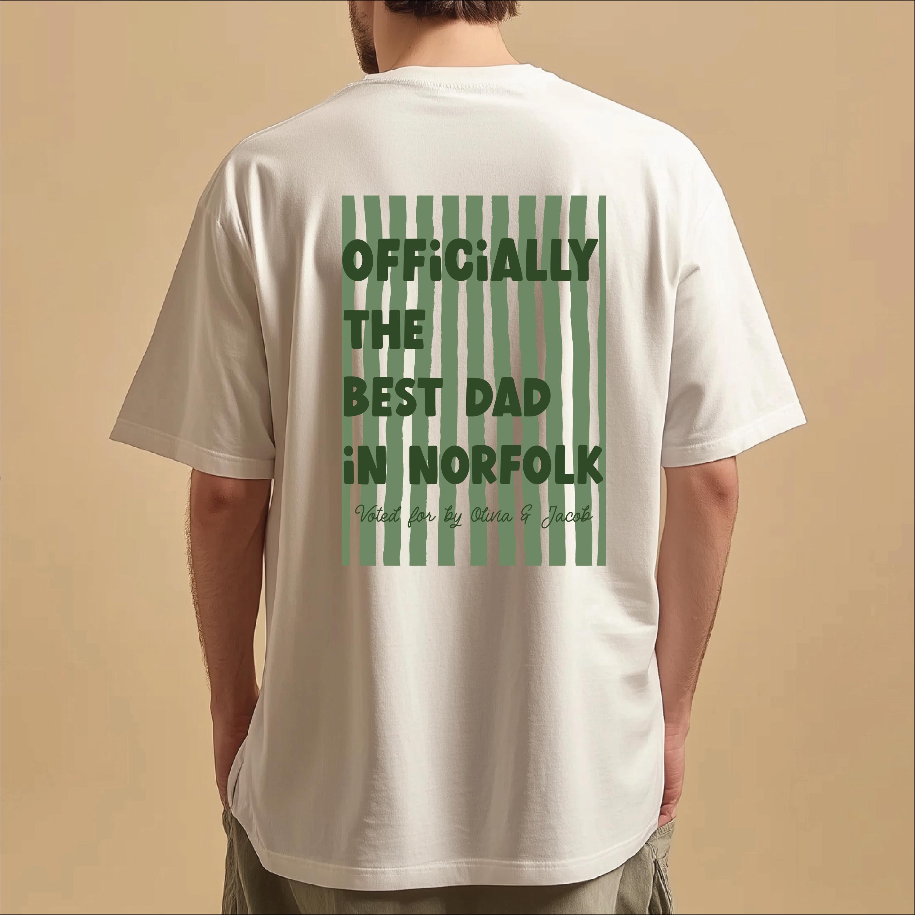Personalised Officially The Best Dad Graphic T Shirt