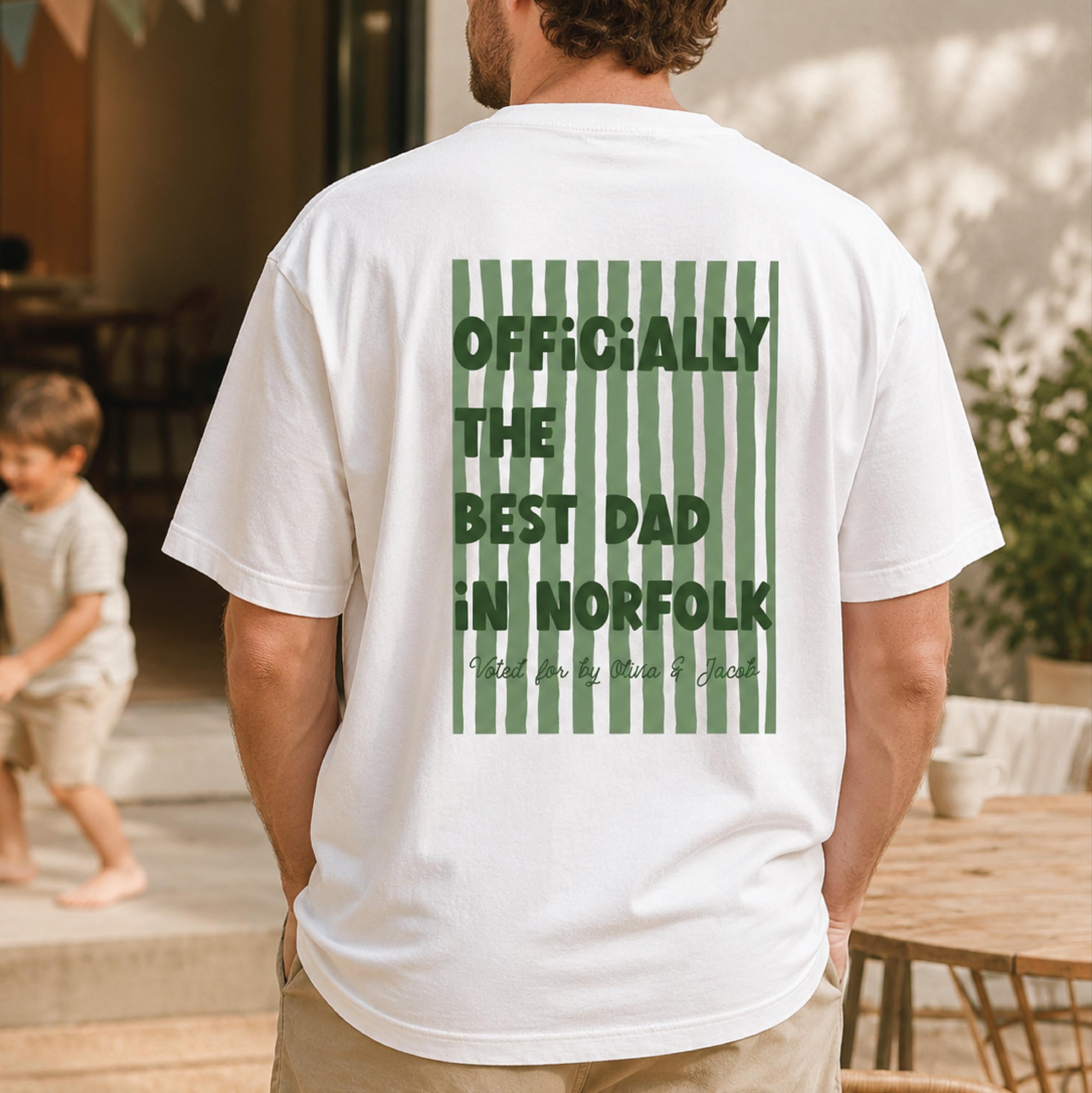 Personalised Officially The Best Dad Graphic T Shirt