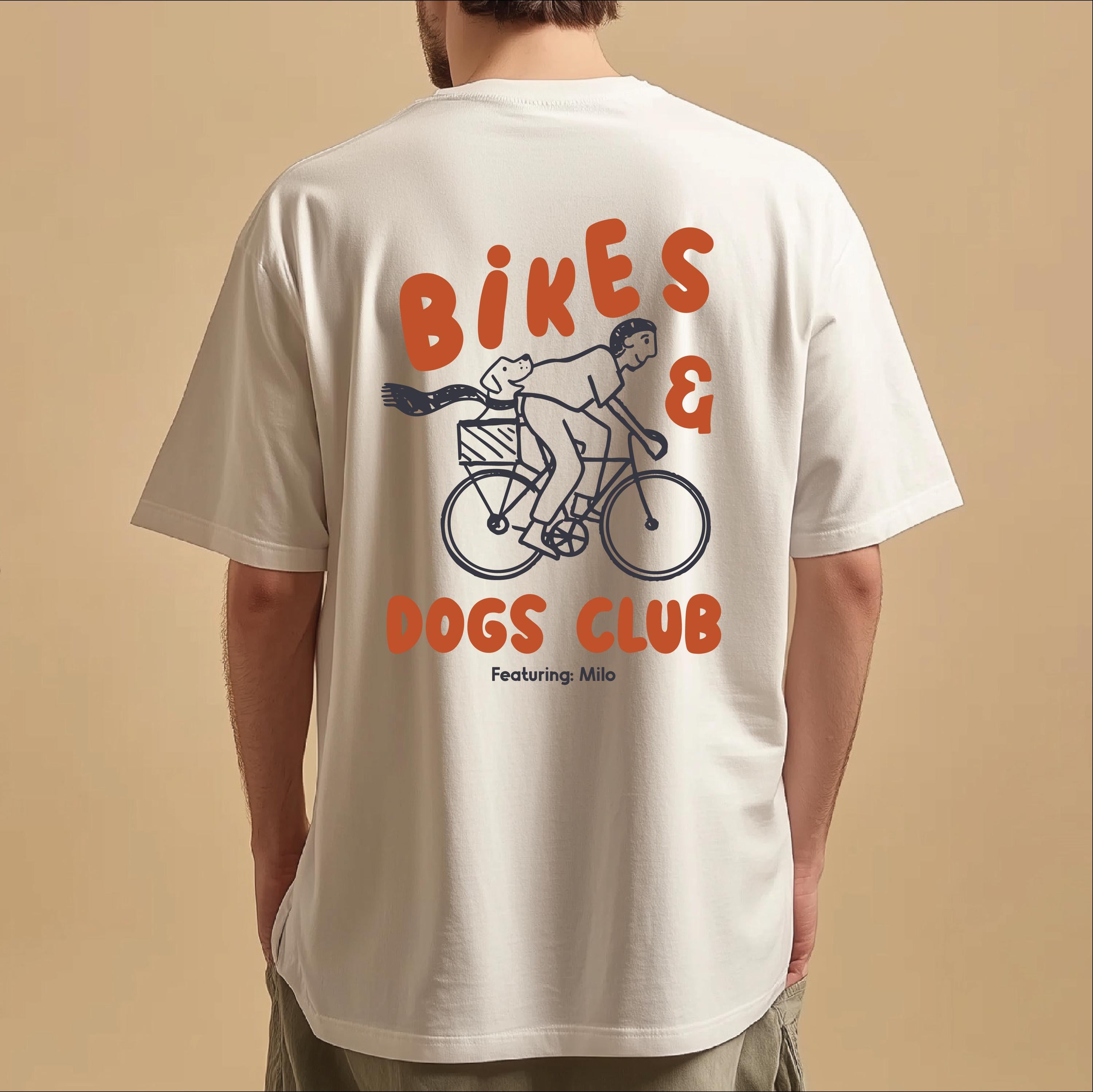 Personalised Bikes And Dogs Club Graphic T Shirt