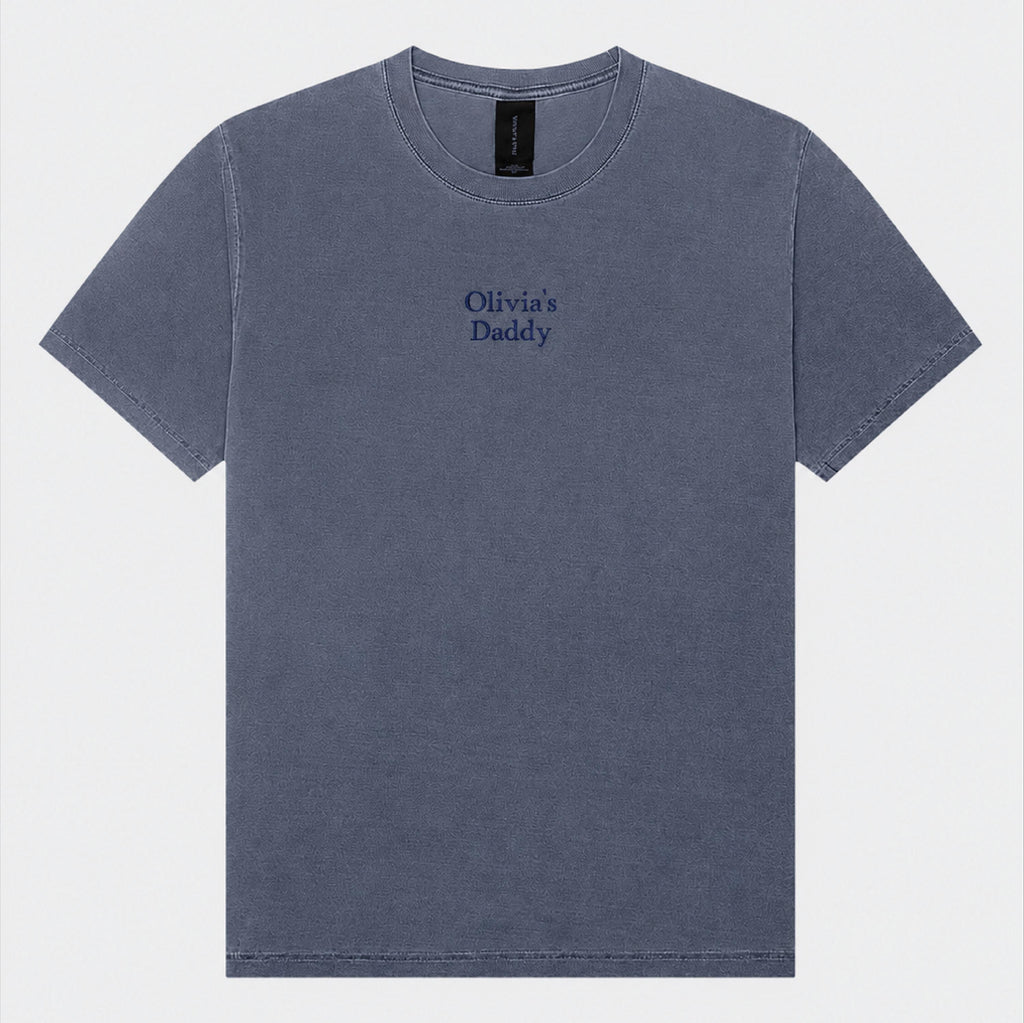 Embroidered Vintage Personalised Daddy T Shirt
