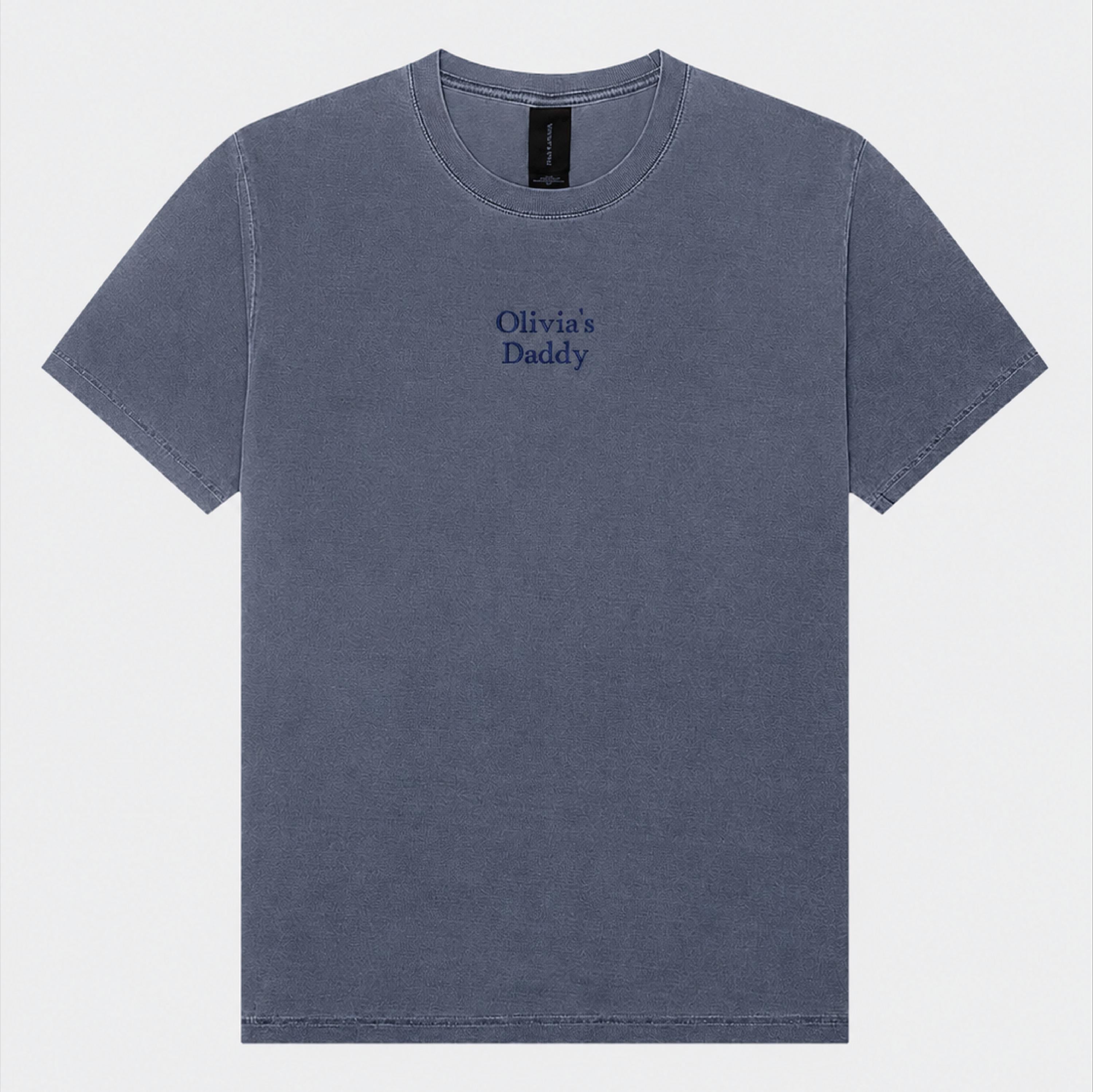 Embroidered Vintage Personalised Daddy T Shirt