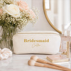 Personalised Bridesmaid Open Flat Make Up Bag