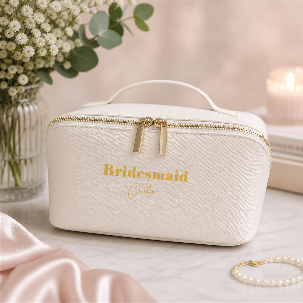Personalised Bridal Party Open Flat Washbag