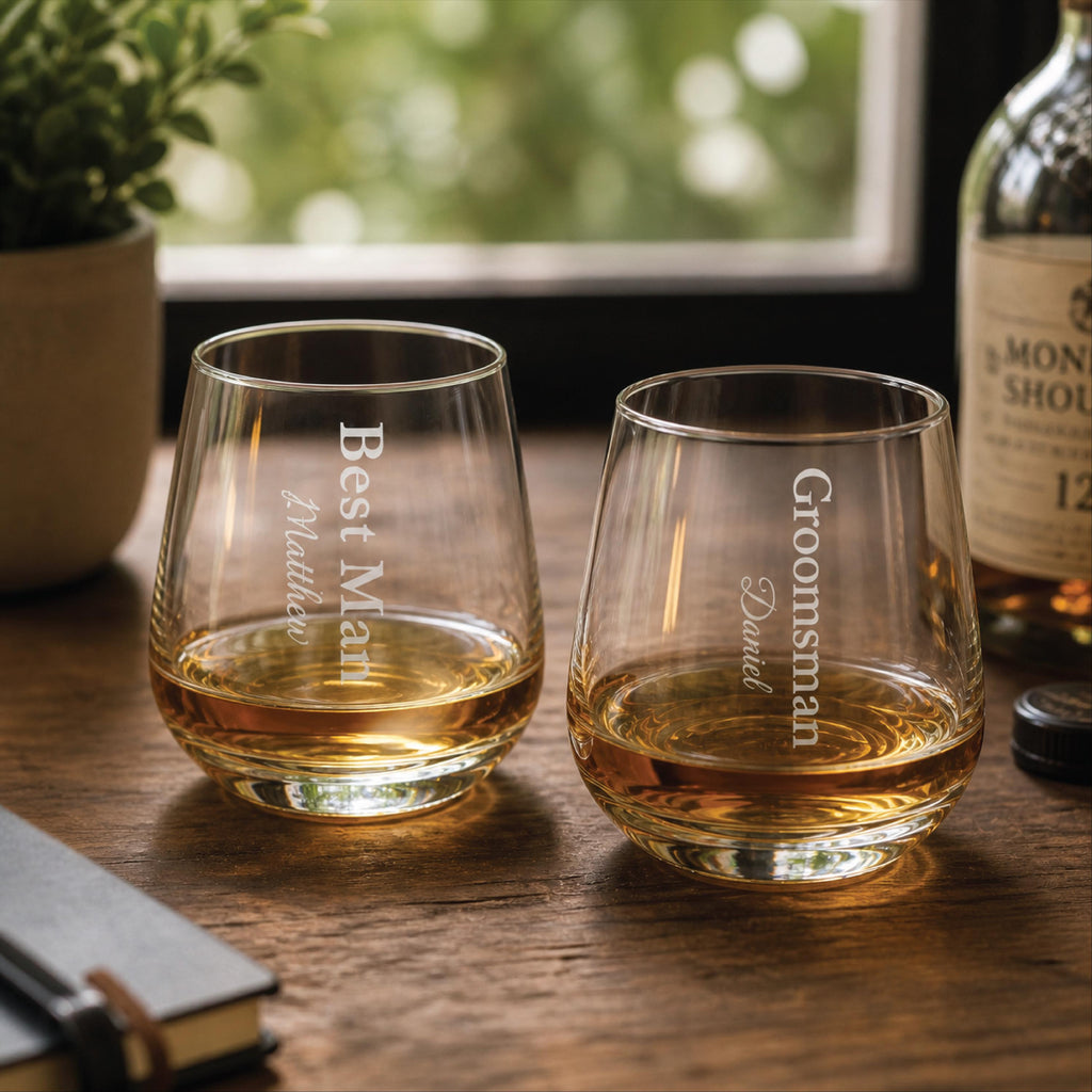 Personalised Groomsman Whisky Glass
