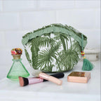 Personalised Green Tropical Dome Quilted Make Up Bag For Her