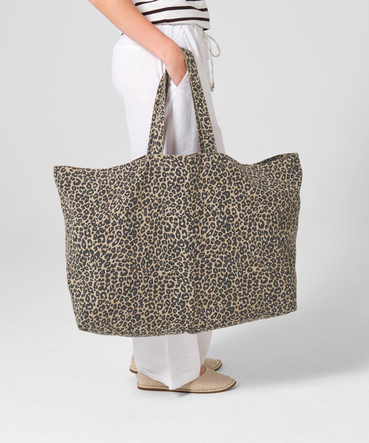 Personalised Oversized Leopard Tote Bag