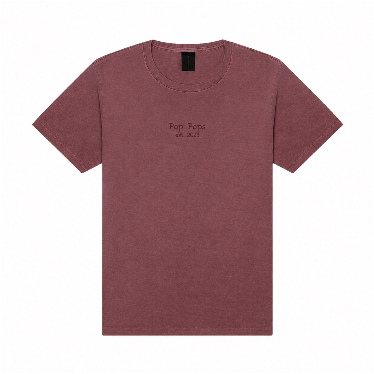 Embroidered Grandad Est T Shirt