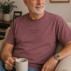 Vintage Style Embroidered Grandad T Shirt
