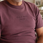 Vintage Style Embroidered Grandad T Shirt