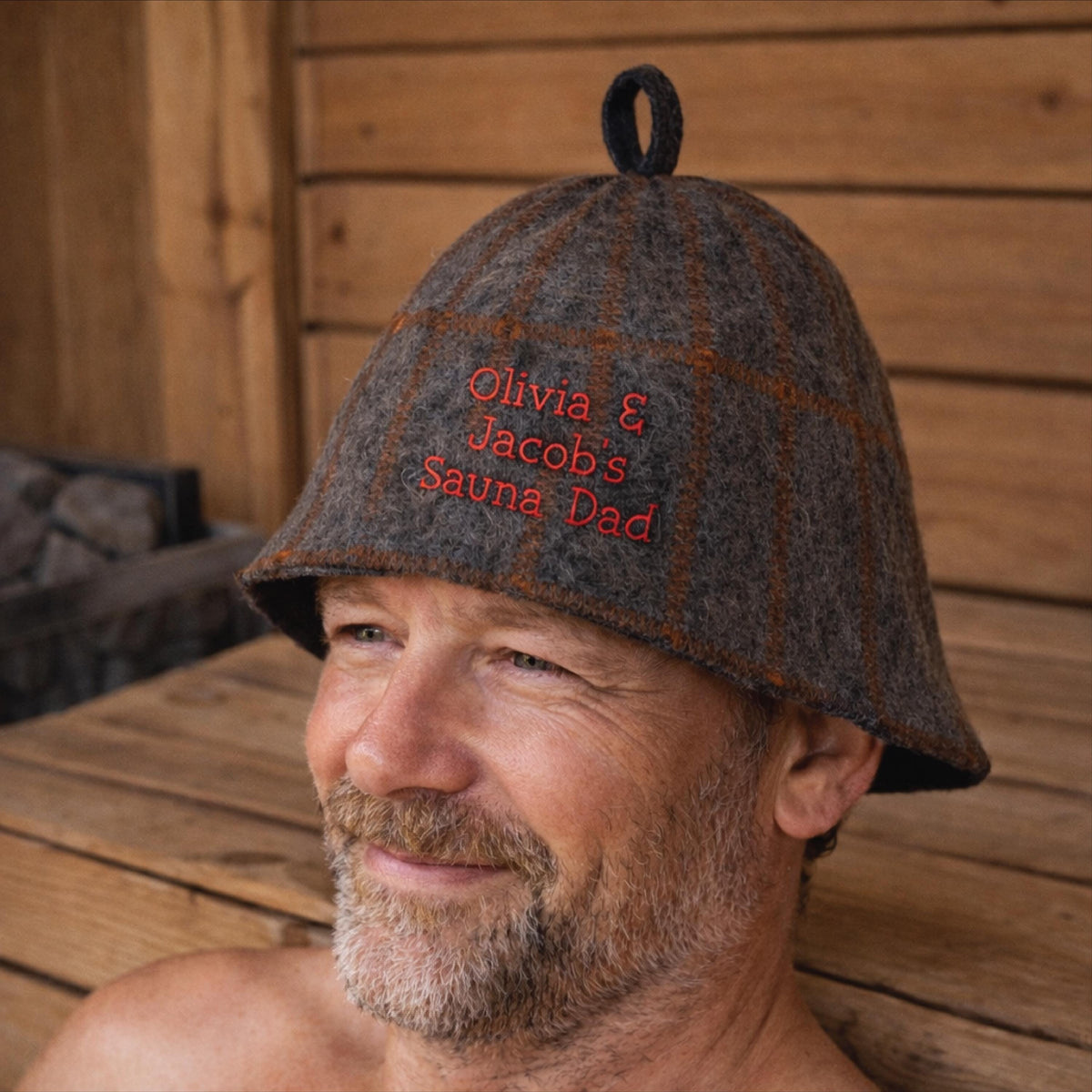 Personalised Sauna Hat For Dad