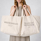 Oversized Personalised Bridal Party Tote Bag