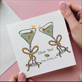 Personalised Olive You Martini Bow Card