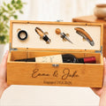 Personalised Couple's Name's Engaged Wine Bottle Gift Set