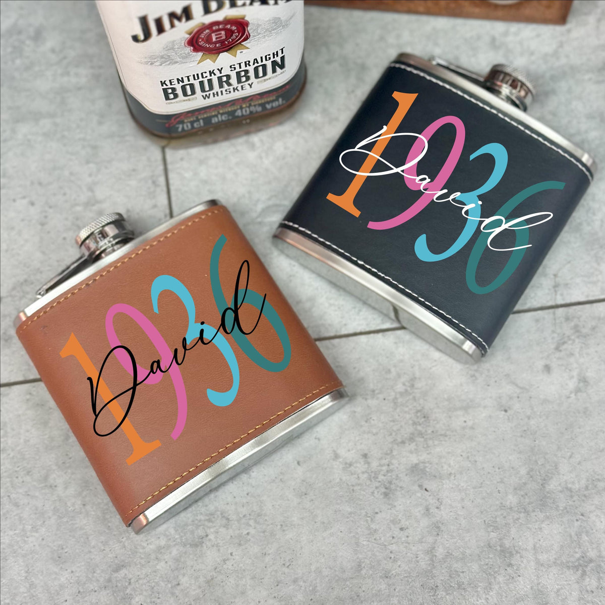 Personalised Birth Year 90th Birthday Hip Flask