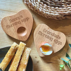 Set Of Two Grandparent Heart Shaped Egg Cups