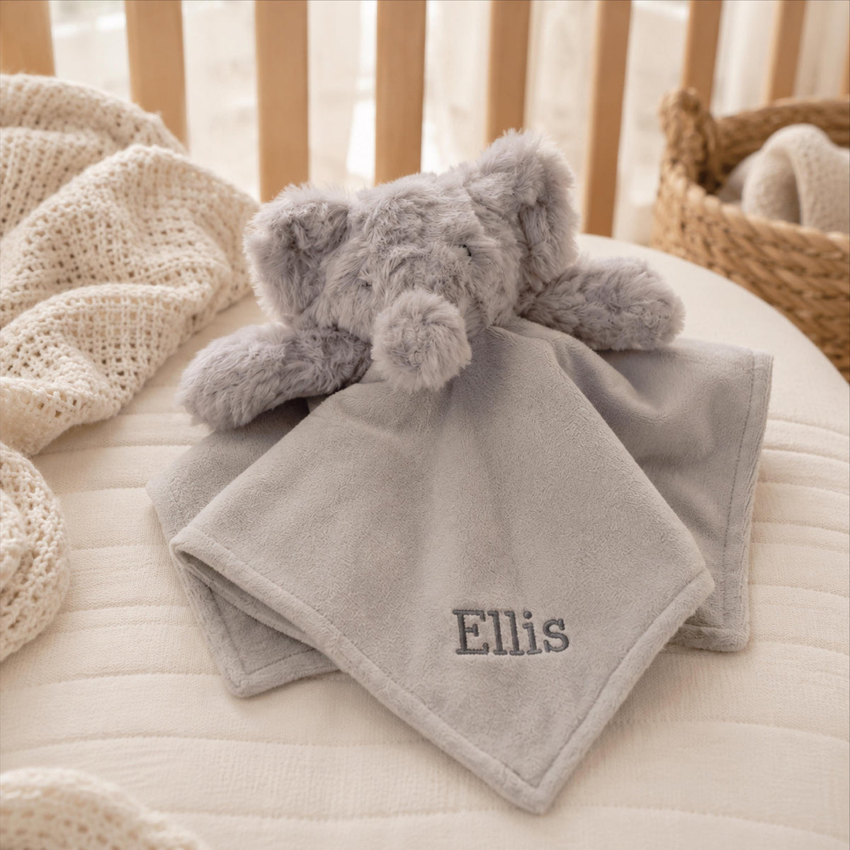 Personalised Elephant Baby Comforter