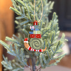 Personalised Snail With Presents Bauble