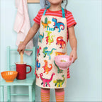 Personalised Wipeable Cotton Kids Dinosaur Apron