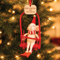 Personalised Mouse In Ski Lift Christmas Bauble