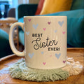 Best Sister Ever Scattered Hearts Mug