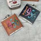 Personalised Birth Year 70th Birthday Hip Flask