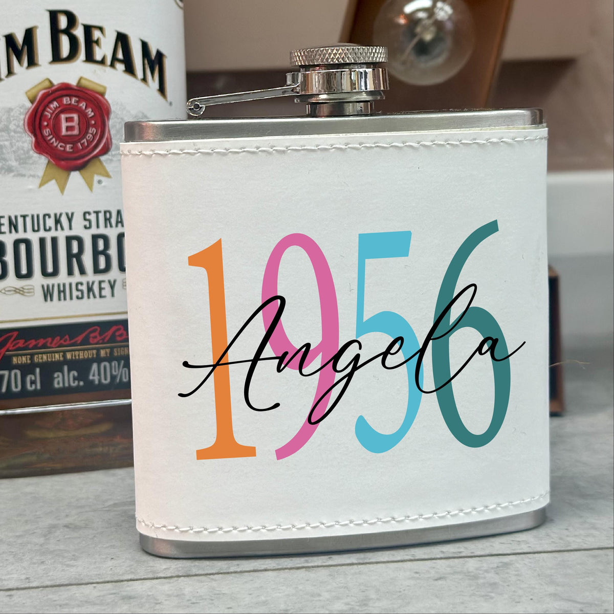 Personalised Birth Year 70th Birthday Hip Flask