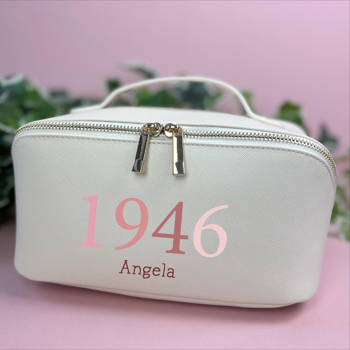 Personalised 80th Birthday Open Flat Washbag