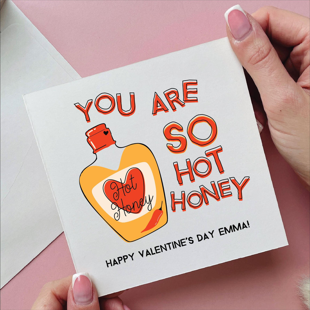 Personalised Hot Honey Valentine's Day Card