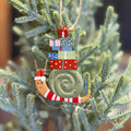 Personalised Snail With Presents Bauble