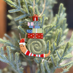 Personalised Snail With Presents Bauble