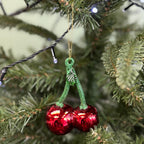 Personalised Glass Cherry Shaped Bauble