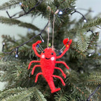 Personalised Lobster With Christmas Lights Bauble