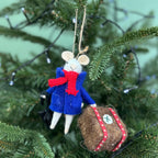 Personalised Travelling Mouse Christmas Bauble