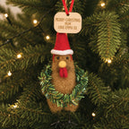 Personalised Wreath Turkey Christmas Bauble