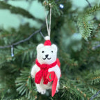Personalised Skiing Polar Bear Bauble